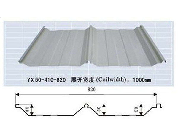 廣西820型暗扣屋麵板